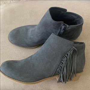 Grey Fringe Boots